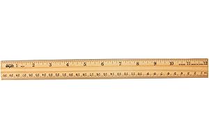 School Smart Wooden Ruler 12 Inches: Precision Measuring Tool for Students and Professionals