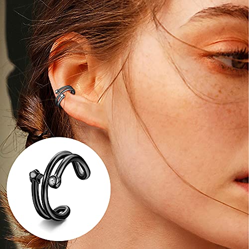 Sanfenly 16Pcs Cuff Earrings For Women Men Non Piercing Ear Cuff Adjustable Fake Earrings Clip On Cartilage Helix Wrap Earrings Set #TOP4