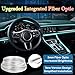 DEHERANE Interior Car LED Strip Lights, RGB 6 in 1 Ambient Lighting Kit with 315 inches Integrated Fiber Optic, 16 Million Colors Car Interior Lights with Wireless APP& Remote Control, Sync to Music