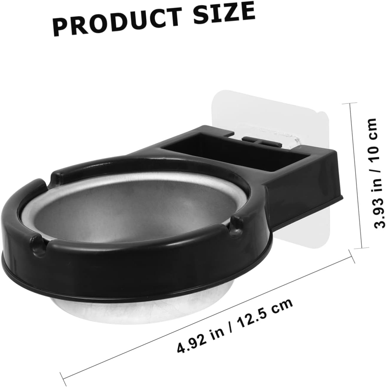 Luxshiny 2Pcs Wall Mounted Ashtrays Stainless Steel and Abs Wall Hanging Ash Trays with for Bathroom Toilet Home