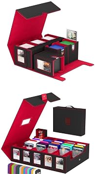 Gomyrod 7 In 1 Card Deck Box & 5-Row Trading Card Storage Box with Commander Display