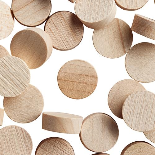 WidgetCo 5/8" Maple Wood Plugs, Face Grain, Woodworking Plugs, Can Be Sanded, Stained, or Painted (Qty 100)