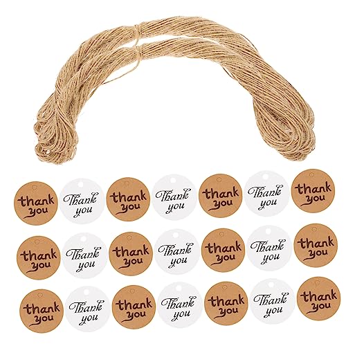 Beavorty 1 Set Thank You Tag Thank You Favor Tags Brown Labels Birthday Tags Tags Wedding Tags Exquisite Tags Baptism Favor Tags Party Labels Paper Stamp Bride