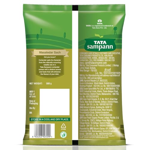 Image of Tata Sampann Coriander Powder With Natural Oils, 500g, Dhania Powder (Pack of 2)