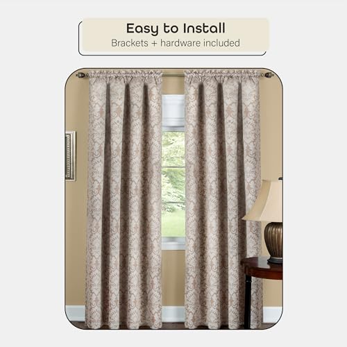 Image of Decorative Window Curtain Rods with Finials, 66 to 120 Inches, 0.75 Diameter - Camino Ava - Lightweight & Easy to Install, Adjusts Telescopically to Fit Any Window by Achim Home Decor