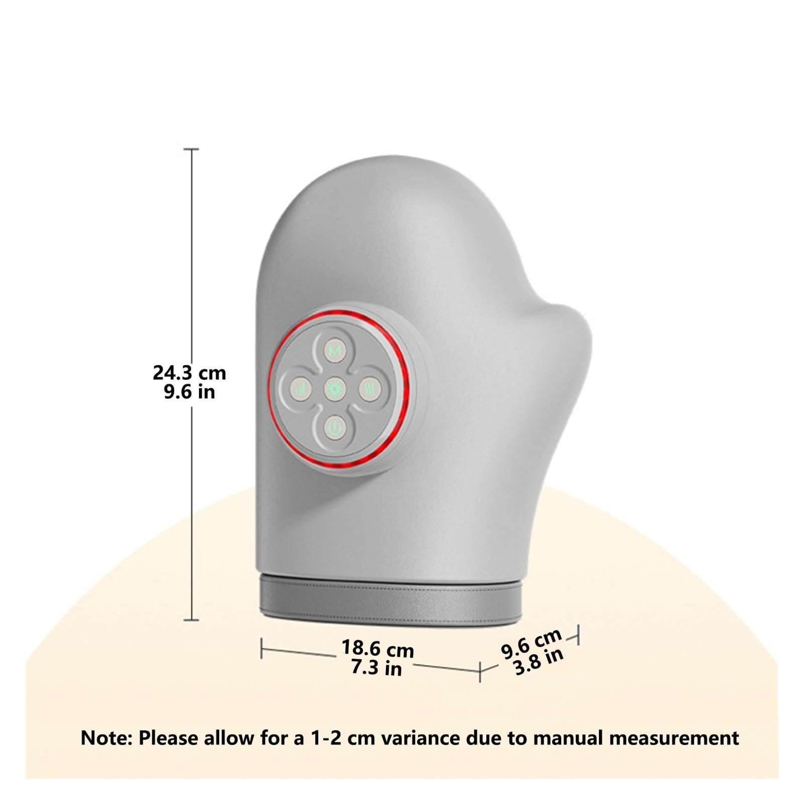 Massaggiatore manuale senza fili con calore e compressione, guanto ricaricabile per alleviare l'artrite e il tunnel carpale, allevia il dolore alle mani con 3 modalità e 5 intensità