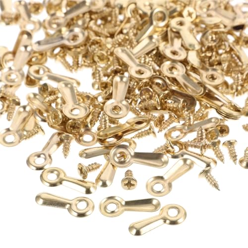 Image of Picture Frame Backing Clips 800pcs Golden Tablet Small Clips for Wall Frames Hardware Picture Frame Supplies Backing Hanging Photo Repair for Hanging Photos, Pictures, Drawings(Black)