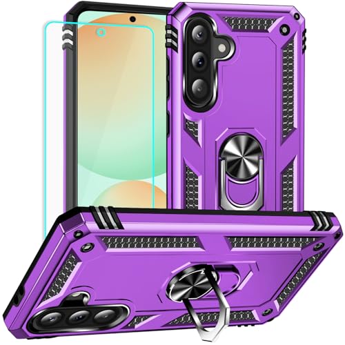 Coque Samsung Galaxy A56 avec protection écran antichoc et anneau support de qualité militaire
