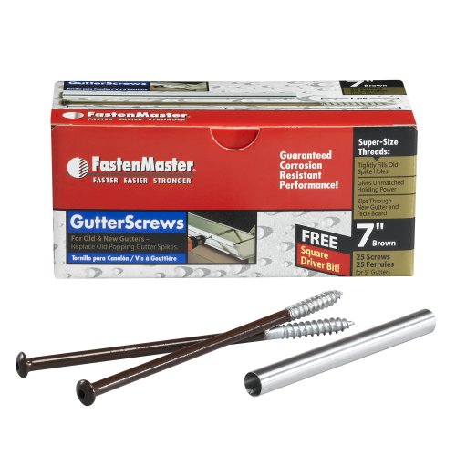 FastenMaster FMGUT007-25BR 7 Inch Gutter Screws, Brown, 25-Pack - Thumbnail 2