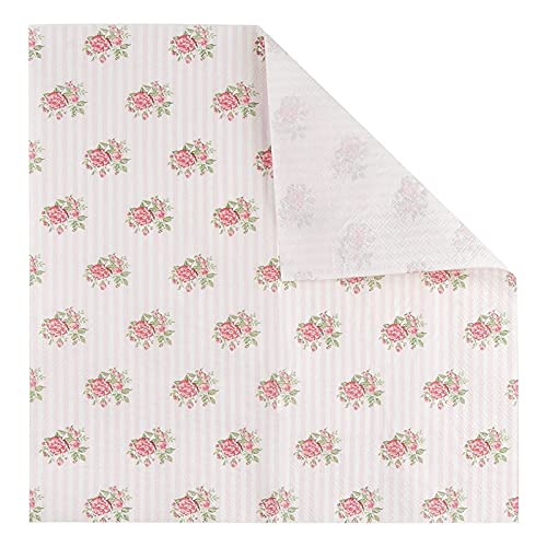 Floral Paper Napkins, Vintage Pink Roses Party Napkins (6.5 Inches, 100 Pack) #TOP3
