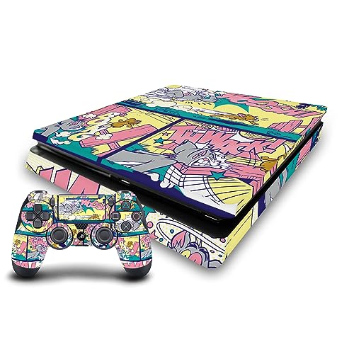 Skin PS4 Slim Tom and Jerry autocollant vinyle pour console et manettes DualShock 4
