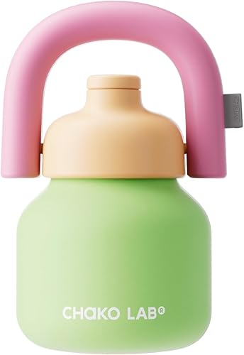 Miniatura 1 de CHAKO LAB Water Bottle with Straw and Carry Handle  Wide Mouth vacuum insulated stainless steel Bottles  Reusable, leak-proof and BPA-free