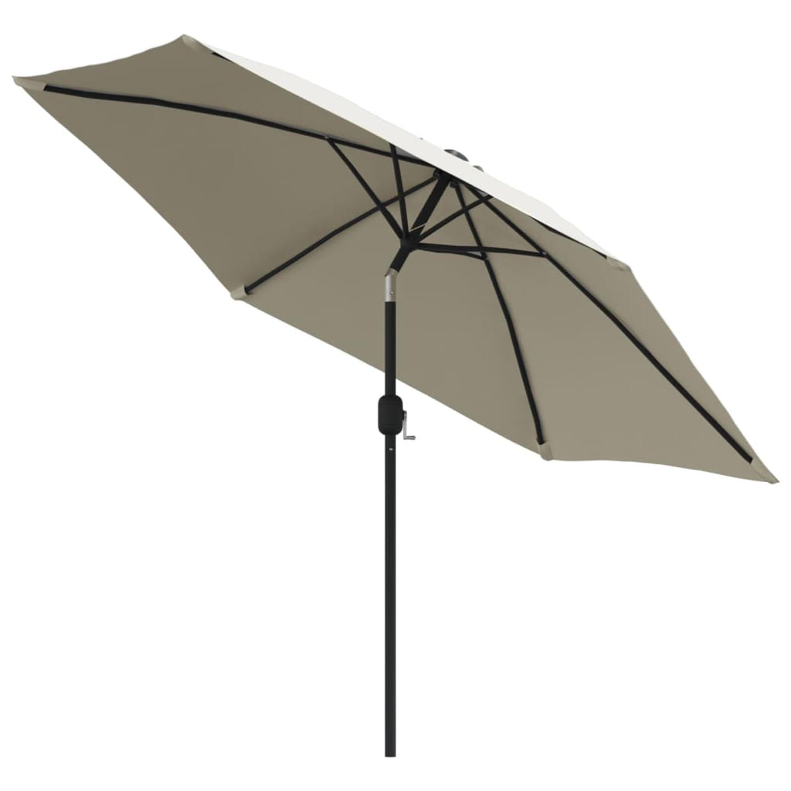 Homgoday Sombrilla voladiza de jardín con luz LED Blanco Sombrilla Terraza Exterior, Sombrilla Jardín Grande Orientable Jardín Parasol Balcón