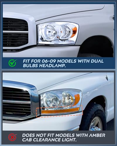 Image of Nilight Headlight and Taillight Combo for 2007 2008 2009 Dodge Ram