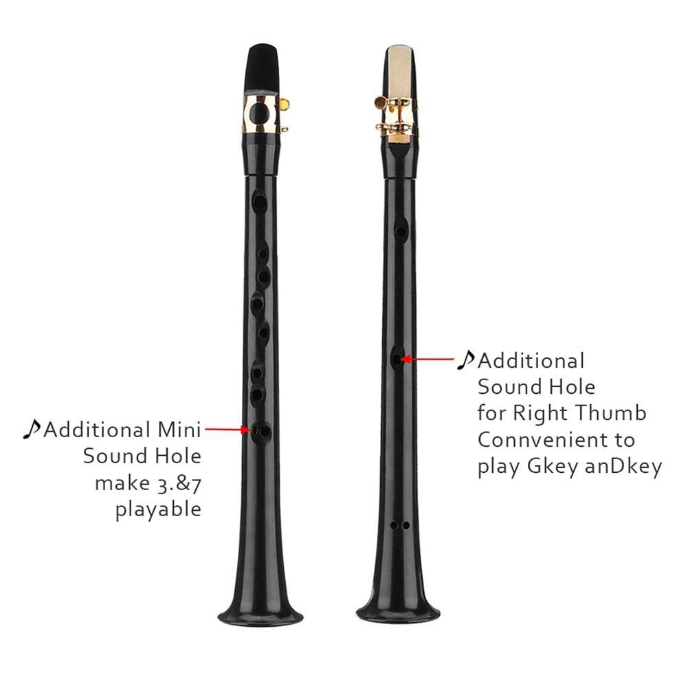 Mini sassofono tascabile, sax contralto, portatile, con 4 ance 8 cuscinetti dentali e borsa per il trasporto, strumento a fiato, adatto per principianti, facile da giocare