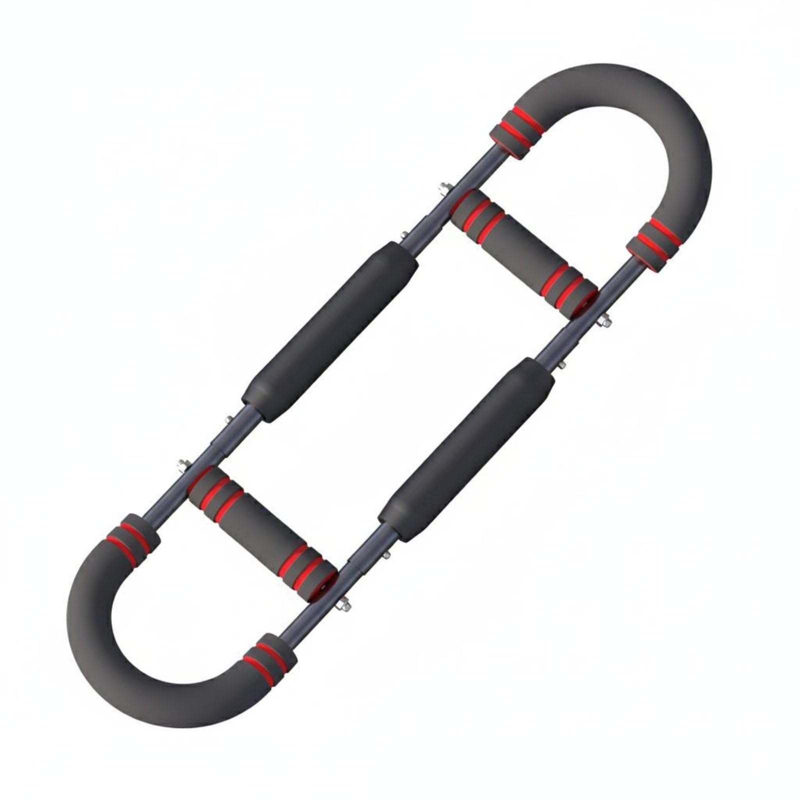 Multifunctional U-Shaped Arm Exerciser Anti-Slip Handle Coil Arm Strength Device Soft Foam Grip Adjustable Power Twist Trainer Portable for Men, Indoor, Home Gym, Red, Spray-Painted-image-26