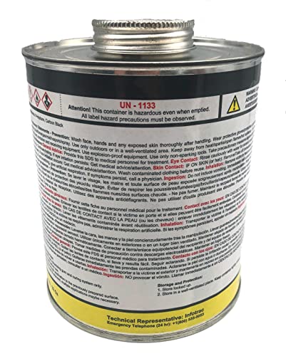 Cemento vulcanizante negro inflamable con brocha 32oz miniatura 2