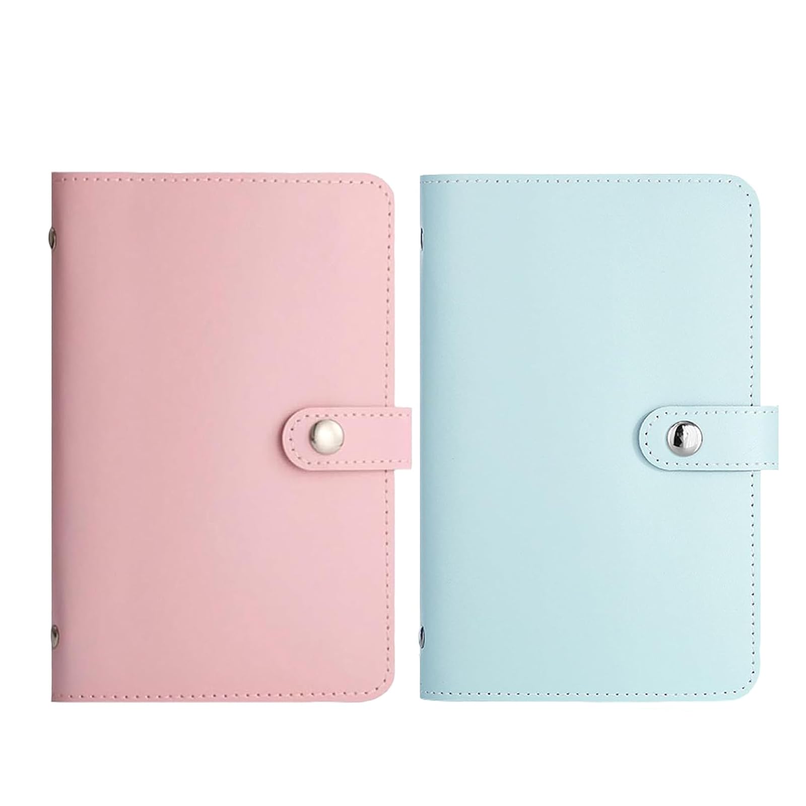 Buxuaaaa 2 Piece PU Leather Cash Envelopes Money Saving Binder Book Budget Planner for Savings Challenge and Finance Tracking PU Leather Money Saving Binder