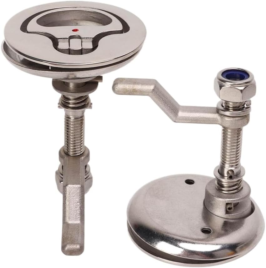 Boat Cam Latch 316 Stainless Steel Polished Adjustable Hatch Latch with Back Plate Compatible with Marine Ship