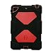 Aceguarder Apple Ipad Mini 1&2&3 Case Waterproof Rainproof Shockproof Kids Proof Case for Ipad Mini 2 Mini 1&2(gifts Outdoor Carabiner + Whistle + Handwritten Touch Pen) (BLACK-RED)