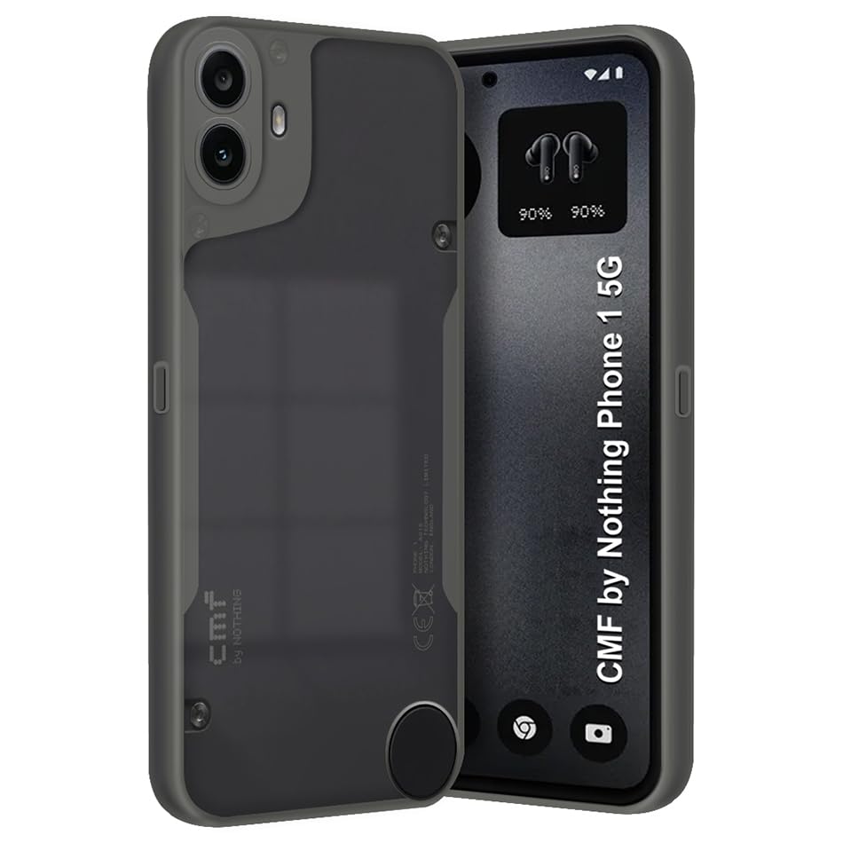 Fashionury Colored Transparent Back Case Cover for CMF by Nothing Phone 1 | Camera Protection Bump | Shockproof Design | Colored TPU | Bumper Case for CMF Phone 1 (Black) (B0D9LX2NYL) Amazon Price History, Amazon Price Tracker