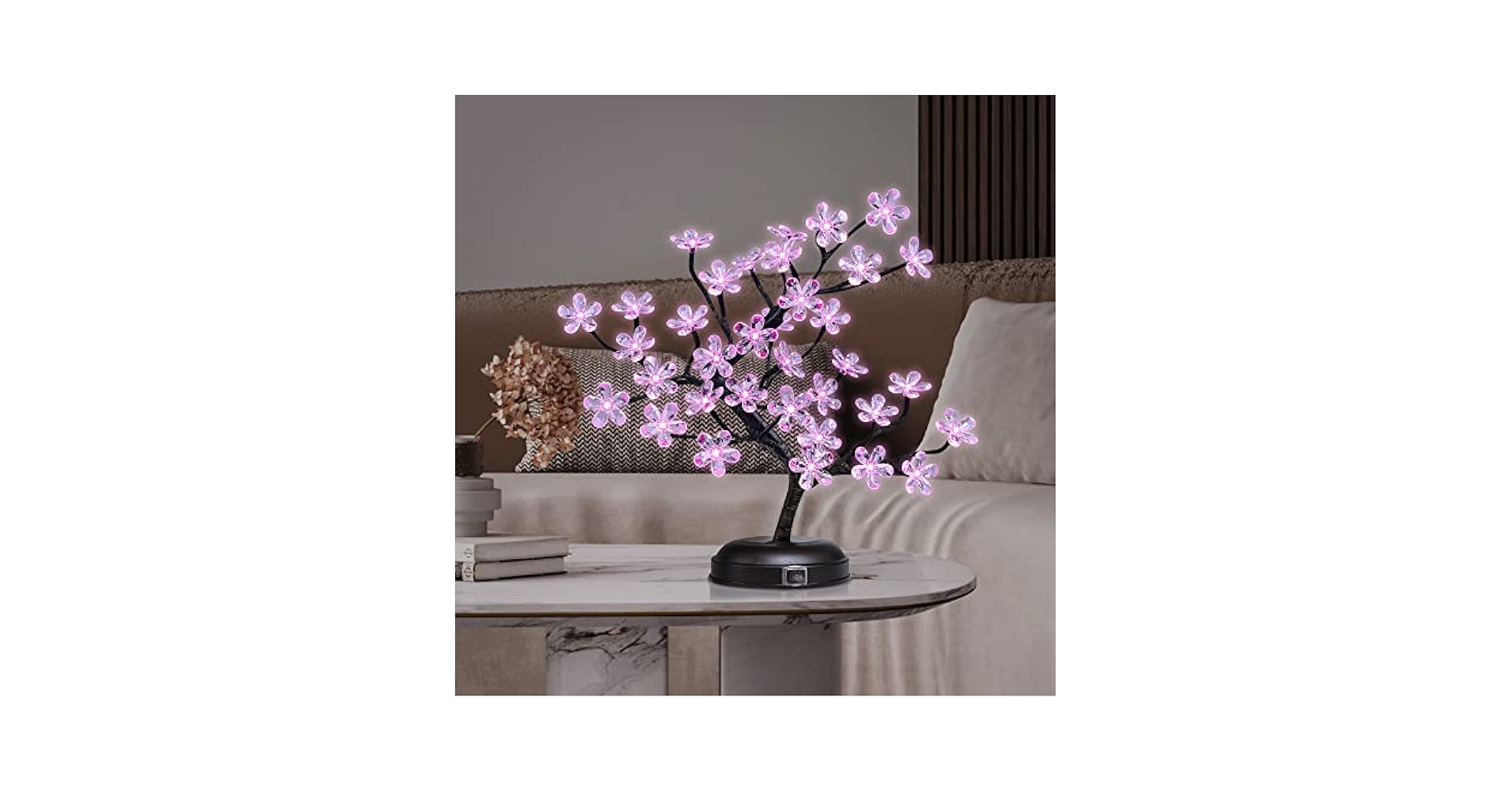 Milk‐tree♡ Amazon.com: LIGHTSHARE 18-inch Crystal Flower LED Bonsai