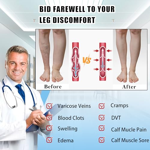 Cotton Compression Socks Women&Men with Grips Non Slip 15-20mmHg Knee High Graduated Sock for Nurse, Pregnancy, Yoga4