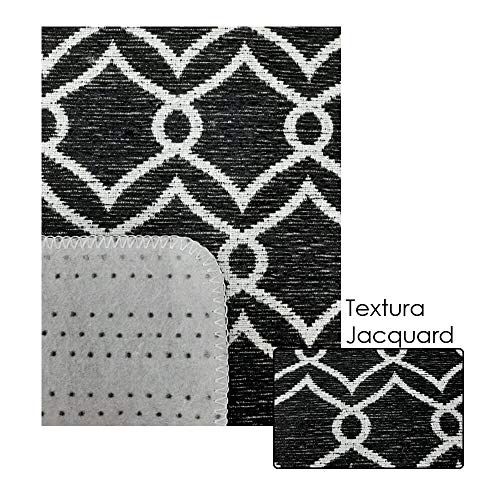 Jogo de Tapete para Banheiro Pratik 3 Peças Mandala Preto Oasis