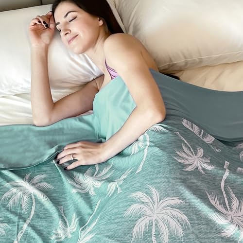 OMERAI Cooling Blanket King Size for Hot Sleepers, Breathable Summer Lightweight Blankets for Night Sweats, Double-Sided Cooling Effect Blanket, 90