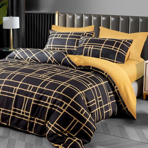 Pamposh Bettwäsche 200x200 cm – Ultraweicher Mikrofaser-Bettbezug 200x200 cm - Mit Kissenbezug – Bettwäsche Set Mit Reißverschluss – Leichtes...