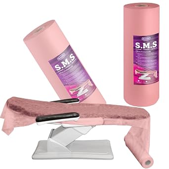 Pink SMS Flizelin Couch Roll 80 cm x 150 m. (Perforated) Single Roll