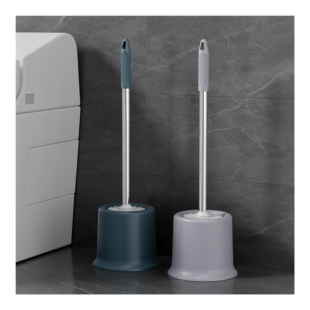 Szczotka toaletowa Szczotka do WC do użytku domowego, toaleta łazienkowa, czyszczenie toalety, zestaw z podstawą i długą rączką(Blue)