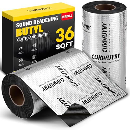 Butyl Sound Deadening 36 sqft Sound Deading Material for Cars Powerful Noise Reduction Sound Deadening Mat Automotive Sound Deadener Heat Sound Insulation Mat Soundproofing