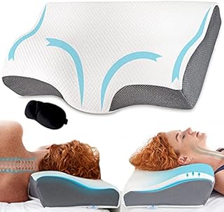 TheComfortZone Perfect Orthopedic Pillow, Memory Foam Pillow, Cervical Contoured Neck Pillow, Side Sleeper Pillow, Pillows for Neck Pain, Anti Snore Pillow, Neck Support Pillow, Bed Pillow