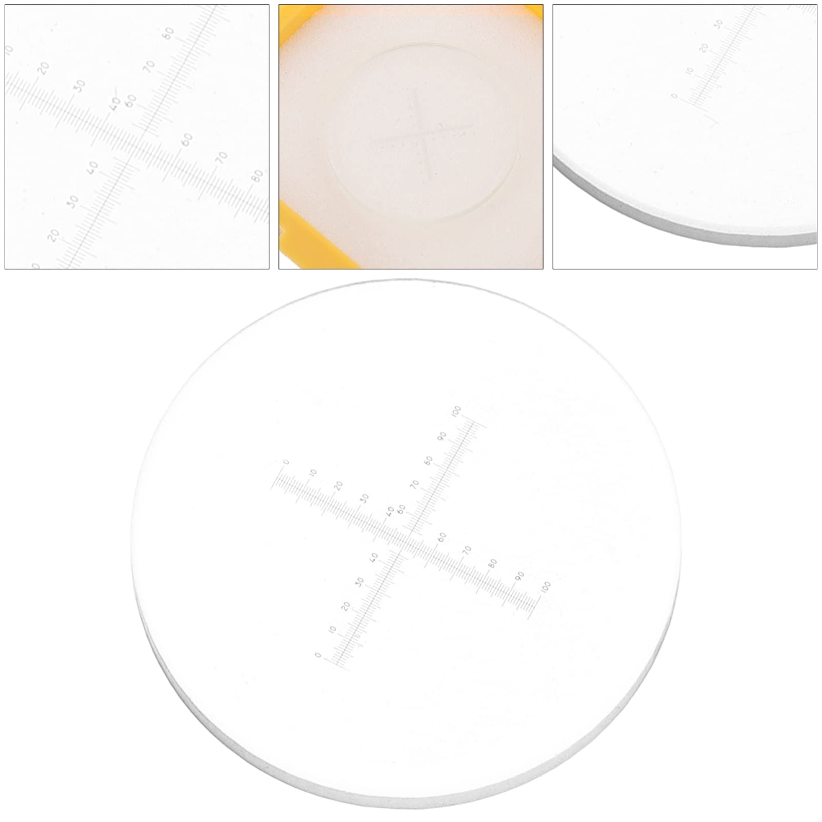 Baluue 3pièces Règle De Mesure Oculaire pour Microscope Micromètre De Précision pour Analyse Quantitative Et Calibration des Paramètres Techniques
