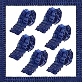 ClassyWhimsy 6 Rolls 40 Ft Ruffled Bulletin Board Borders Back to School Classroom Decor Fabric Trims DIY Border Crafts for Farmhouse Teacher Supplies First Day of School Party Decorations(Dark Blue)