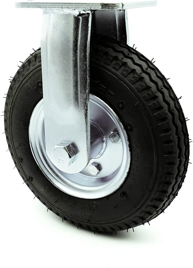 8 Inch Black Pneumatic Wheel Rigid Caster