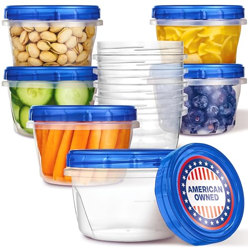 Stock Your Home 16oz Plastic Containers with Twist Top Lids