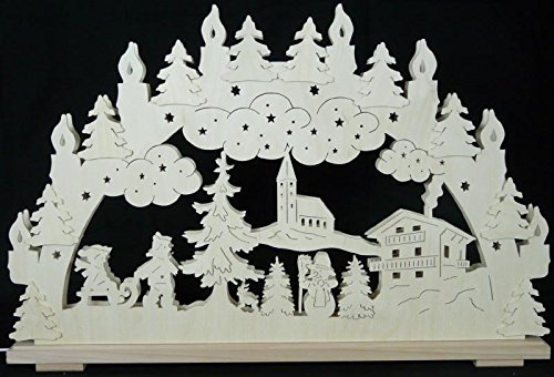 Mire la forêt d'hiver de voûte 70x41cm grand format bois