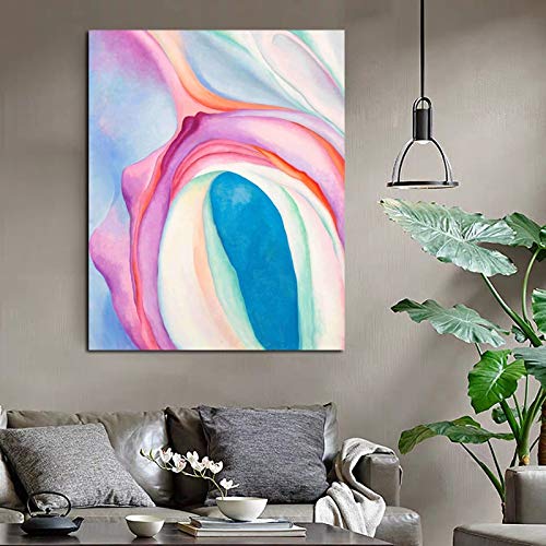 Wehoiweh Affiche Vintage Géorgie O'keeffe Papier Peint Toile Peinture Impression Salon décoration de la Maison Moderne Mur Art Peinture à l'huile Affiche 20x25 cm Non encadré Cover
