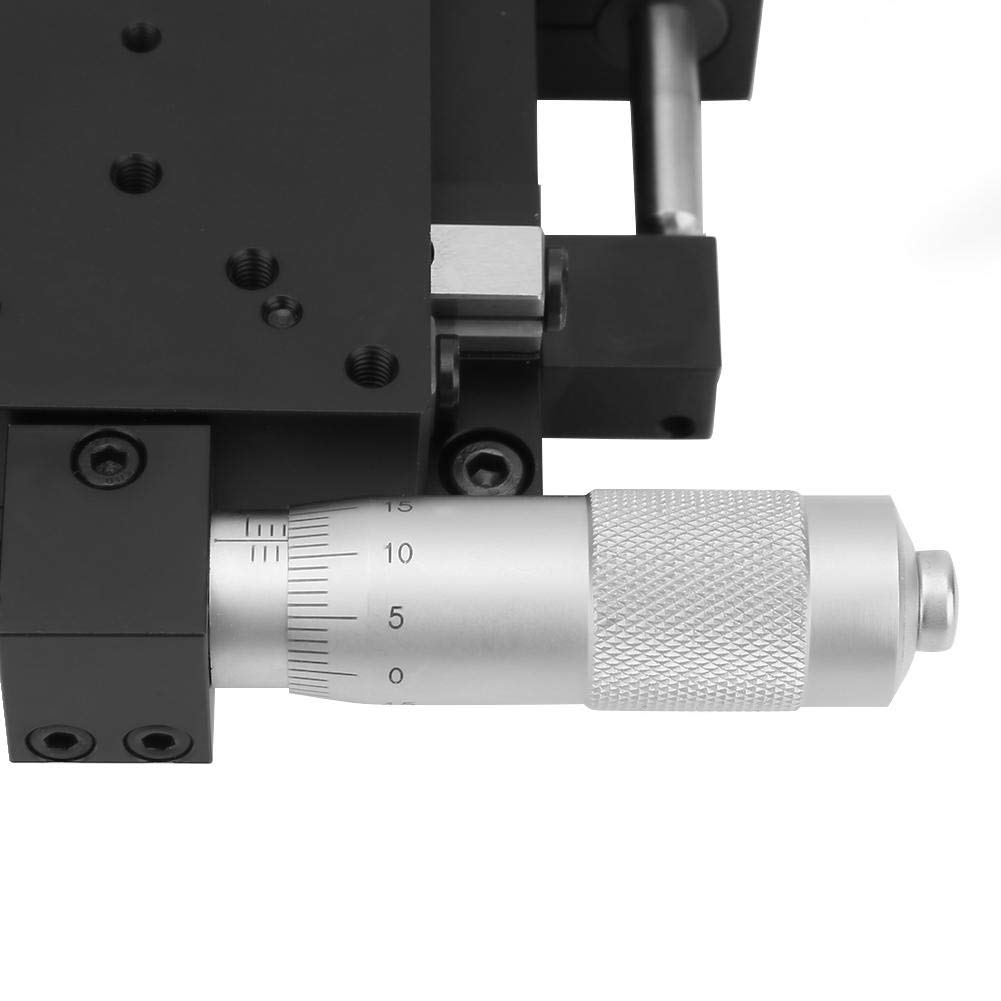 Manueller XY-2-Achsen-Lineartisch, 100 x 100 x 40 mm hochgenaue Kreuzrollen-Linearbewegung Manueller Bühnen-Schiebetisch SEMY100‑AS XY Linear Stages für die Positionierung mechanischer Geräte usw