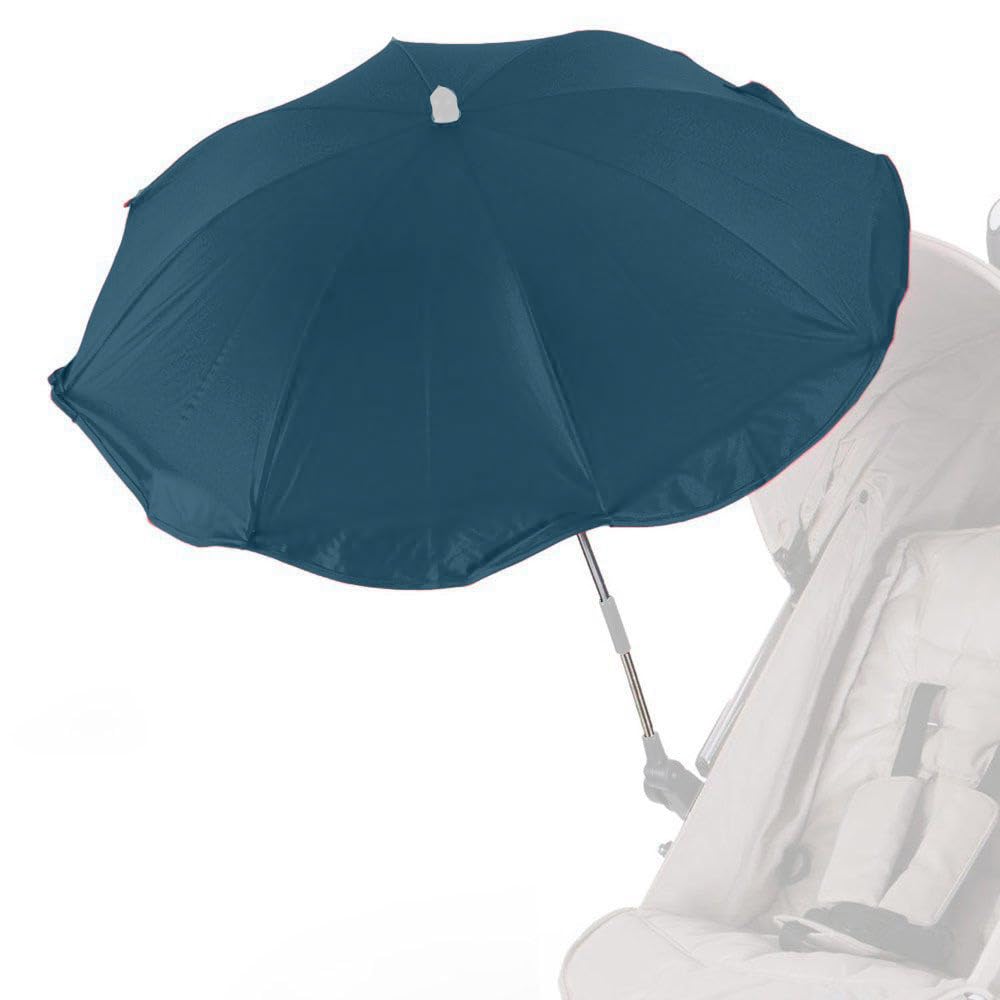Vetrineinrete® Ombrellino per passeggino parasole ombrello Ø70 cm per carrozzina protezione dai raggi solari uv accessori per carrozzino blu C10