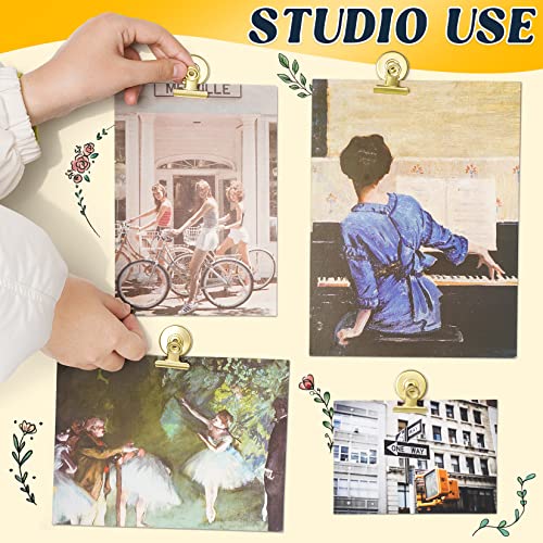 GRTARD 12Pack Magnetic Clips with Anti-Scratch Sticky Pads, Strong Heavy Duty Fridge Magnets Clip, Whiteboard Magnets with Clips, Non-Scratch Metal Magnetic Clip for Refrigerator, Whiteboard