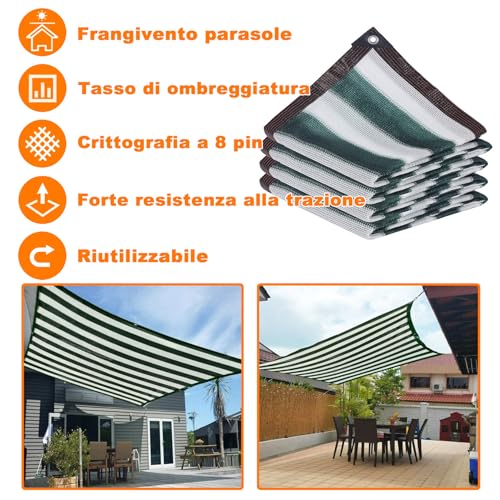Toile d'ombrage anti-UV 90% et bâche robuste indéchirable 4x5m