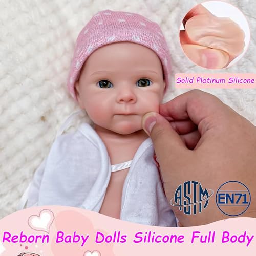 Muñeca Reborn de Silicona 33 cm Bebe Niña miniatura 4
