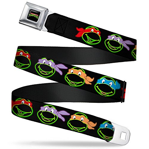 Cinturón de seguridad Buckle-Down de acero y nylon grueso con estampado neón retro