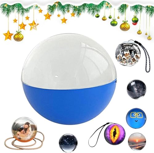 Boule de Cristal 3D avec Affichage numérique, 2,76'' Affichage vidéo numérique personnalisé, Cadeau à Faire soi-même avec écran électronique pour Couples, Animaux domestiques, Albums de
