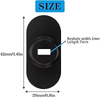 Vista 2 de Paquete de 5 placas de seguridad autoadhesivas antirrobo con ranura para cables para bloquear laptops, Mac Book, tabletas, iPad u otra computadora