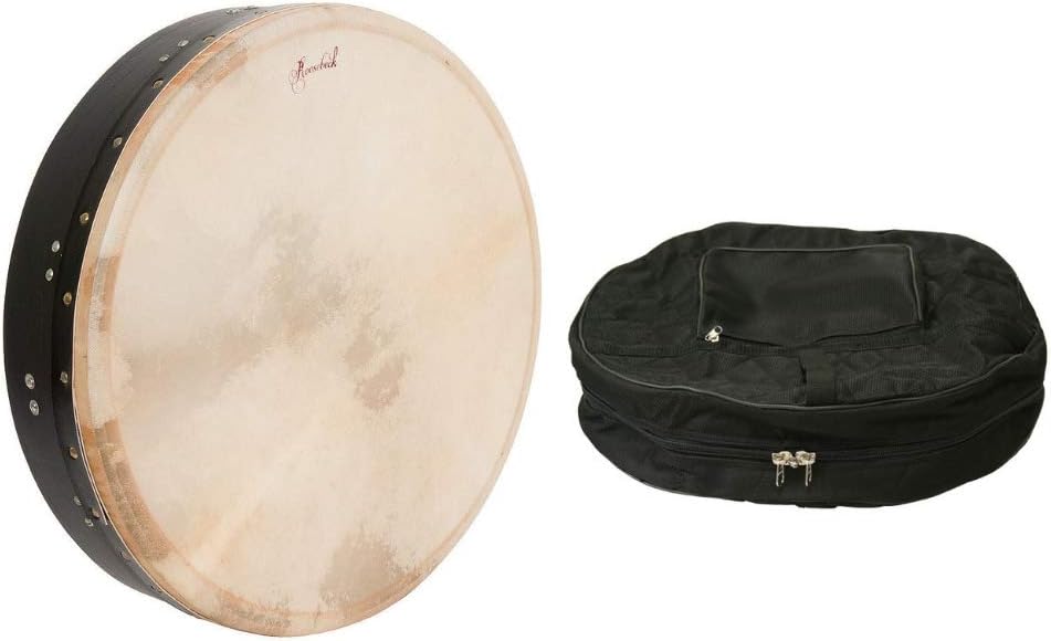 Roosebeck+Bodhran+Wood+Frame+Drum+Package+Includes%3a+T-bar+Inside+Tunable+Drum+W%2fTipper%2c+Black+Irish+Celtic+%2b+Deluxe+Quilted+Case+for+18%22+Drums