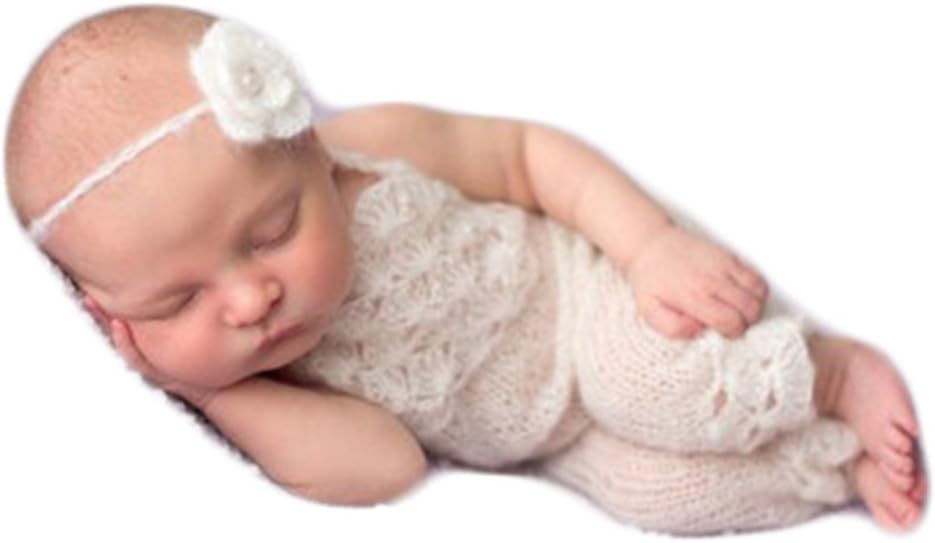 Zeroest Baby Photography Props Boy Girl Photo Shoot Outfits Newborn Crochet Infant Knitted Clothes Mohair Headdress Outfit